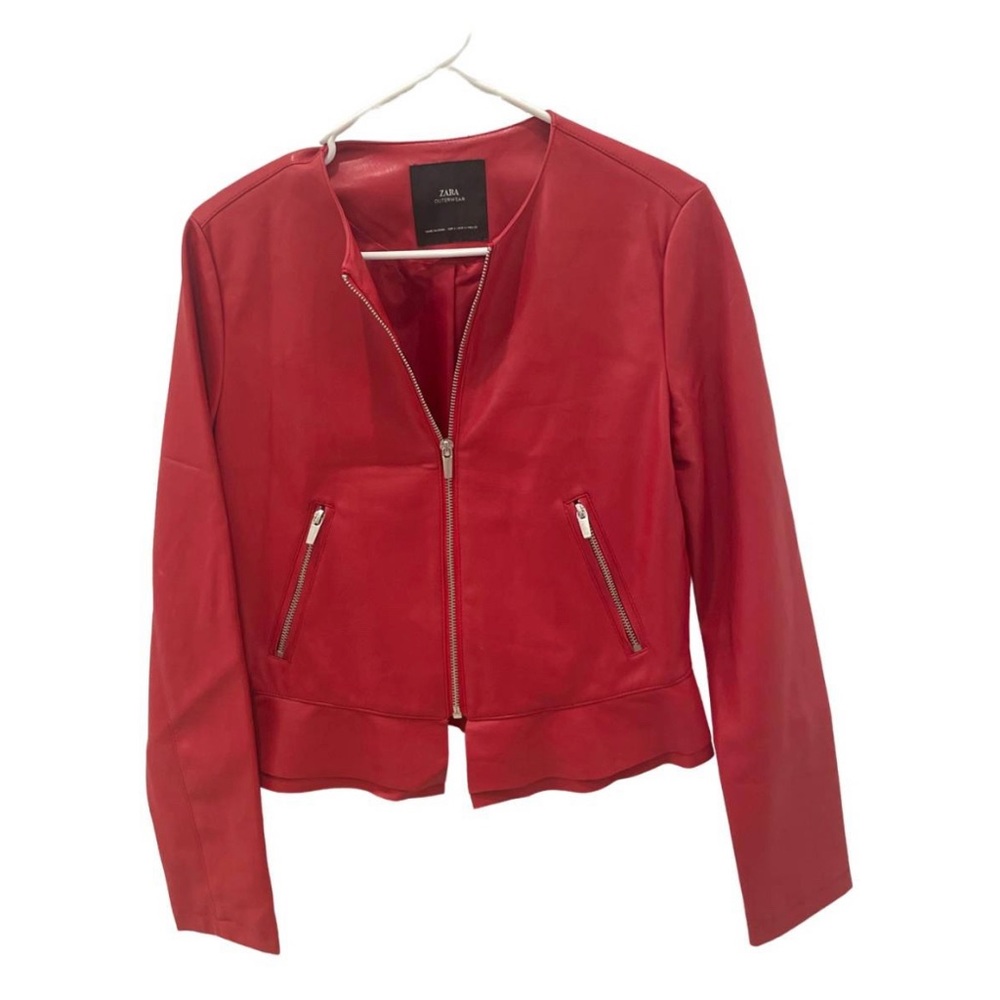 Zara faux leather jacket